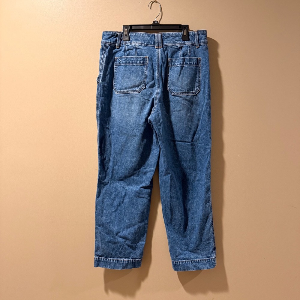 Talbots Straight Ankle Jeans Womens 10 Medium Wash Stretch Quiet Luxury Classic - Picture 3 of 9